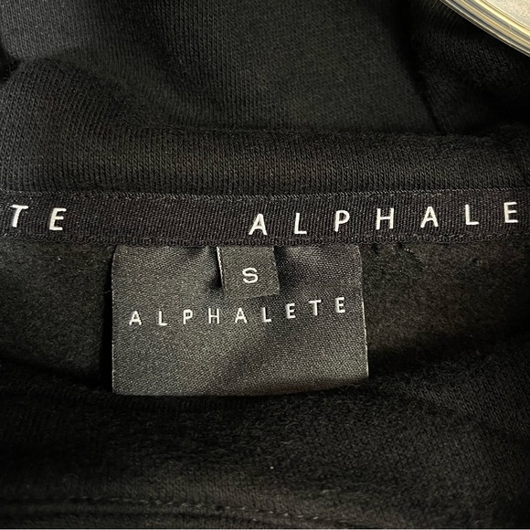 Alphalete Black Stripe Hoodie Pullover Hoodie Sweatshirt Athleisure Gym Men’s S - Picture 6 of 15